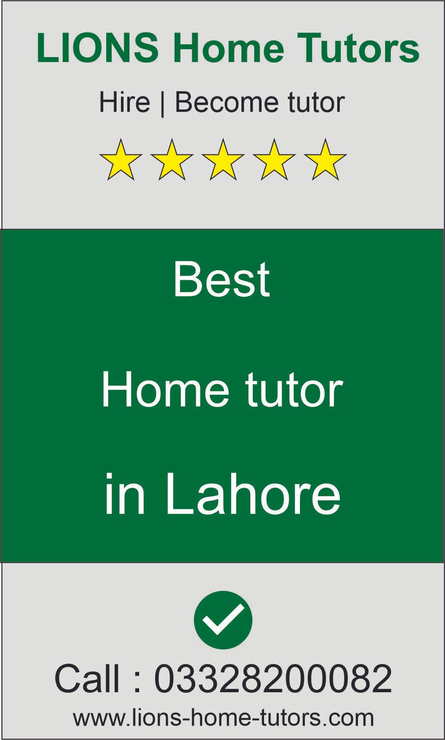 Best Home tutor in Lahore